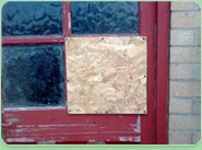 boarded up Hexham